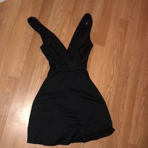 Deep v little black dress